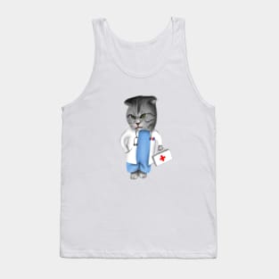 Funny Cat Doctor Tank Top